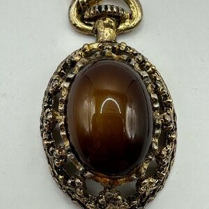 Vintage Gold and Brown Pendant